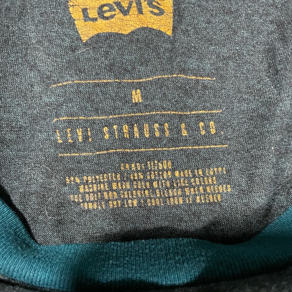 Levi’s Super Soft Gray & Blue Long Sleeve T-Shirt - Size Medium - Picture 4 of 6